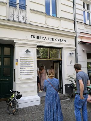 From the outside at Tribeca Ice Cream in Berlin