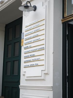 Daily changing flavors at Tribeca Ice Cream in Berlin