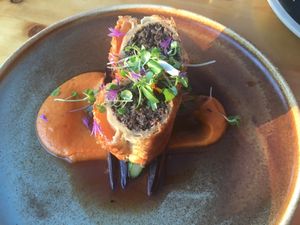 Lentil wellington at Sunset Organic Bistro in Kelowna