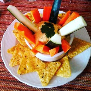 Great hummus  at Mundano Baleal in Ferrel