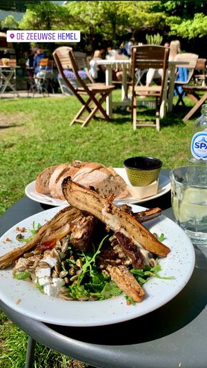 Delicious salad with vegan feta   at De Zeeuwse Hemel in Zierikzee