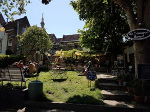 large terrace at the back at De Zeeuwse Hemel in Zierikzee