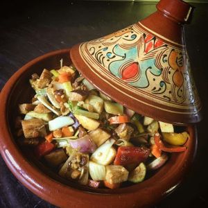 garden vegetable tagine at Osteria Namaste in Poggio
