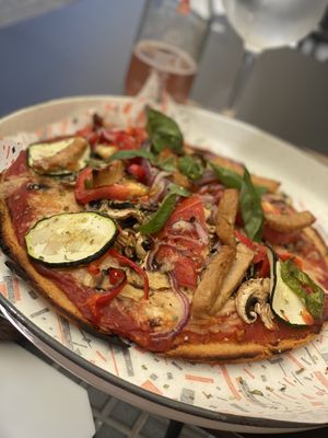 vegan gf muchos verduras at Pizzeria La Faina in Malaga