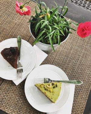 Always at least 1 vegan cake on offer  at Cafe 7 Bar in Cesis