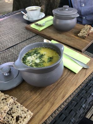 Chantarelle soup at Cafe 7 Bar in Cesis