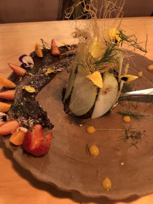 Avocado choco mousse   at Chia Vegan Restaurant in Cusco