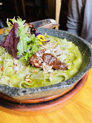 Fettuccini al Pesto  at Chia Vegan Restaurant in Cusco
