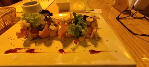 Cerviche Mini Causa (fair) at Chia Vegan Restaurant in Cusco