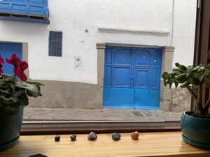 My view  at Chia Vegan Restaurant in Cusco