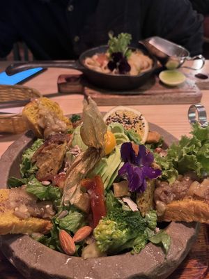 Chia salad + pad Thai   at Chia Vegan Restaurant in Cusco