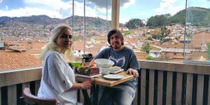 the best view at Chia Vegan Restaurant in Cusco