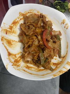 Vegan pad thai- great and cool  at Chia Vegan Restaurant in Cusco