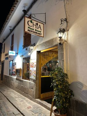 Storefront  at Chia Vegan Restaurant in Cusco
