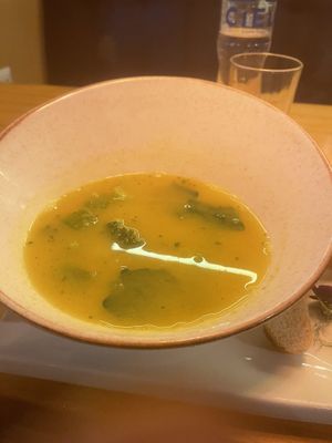 Vegan Andean soup   at Chia Vegan Restaurant in Cusco