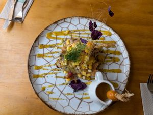 Chocolate crepes - tasty but not very sweet at Chia Vegan Restaurant in Cusco