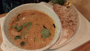 Massaman curry at Chia Vegan Restaurant in Cusco