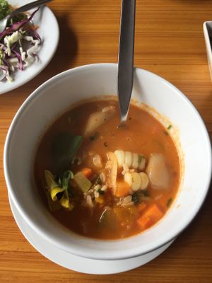 Veggie soup  at Chia Vegan Restaurant in Cusco