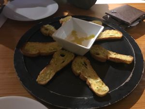 Vegan Garlic bread  at Chia Vegan Restaurant in Cusco
