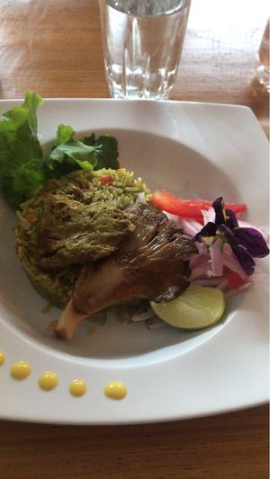 Arroz verde con setas y soja at Chia Vegan Restaurant in Cusco