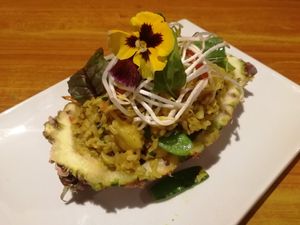 Thai rice at Chia Vegan Restaurant in Cusco