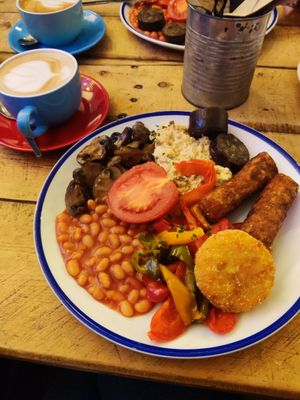 Vegan royale at The Koffee Pot in Manchester