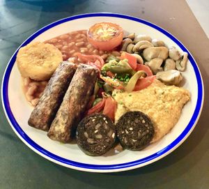The vegan breakfast   at The Koffee Pot in Manchester