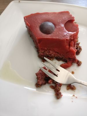 Strawberry tart at Wegemania in Kielce