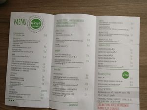 Menu  at Wegemania in Kielce