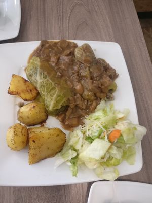 Fun fact - gołąbki translated literally mean wee pigeons at Wegemania in Kielce