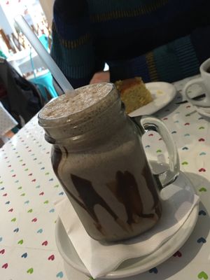 Oreo and mint chocolate soya milkshake  at The Origami Cafe & Gift Shop in Alnwick