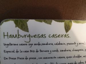 Vegan burguer at Cafe Del Fin in Toledo