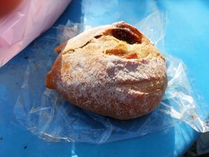 One of the buns I bought at Alpenrose in Kyoto