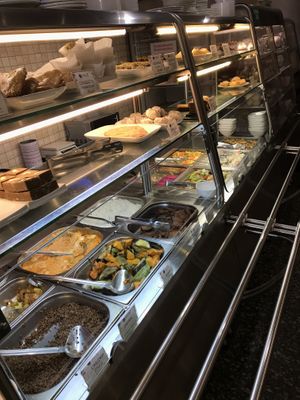 Dispensing line  at Satva Vegetarian Cafe in Moscow