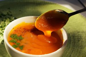 Velouté de patates douces et carotte at Au Fil Des Saisons in Reims
