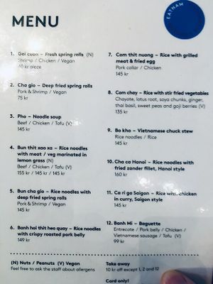 Menu at Eatnam - Odengatan in Stockholm