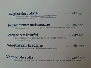 3 vegan and 2 vegetarian options at Culture Club Strudla in Podgorica