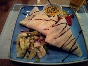 Vegan tortillas at Culture Club Strudla in Podgorica