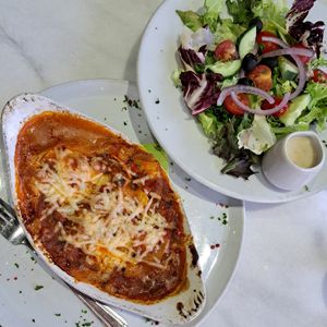 Vegan lasagne at Pizza Margherita in Lancaster