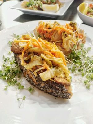 kimchi toast at Torrey Pints in La Jolla