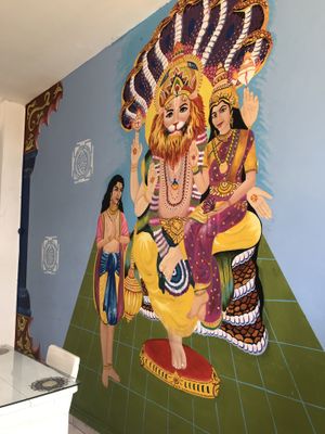 In the seating area   at Mandira in Pereira