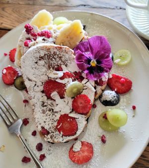 Vegan french toast! at Portershed in Christchurch