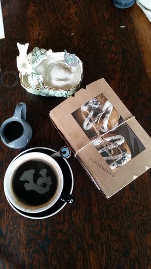Fantastic Cookies & Cream Doughnuts boxed for take-out. Seriously good! at Portershed in Christchurch