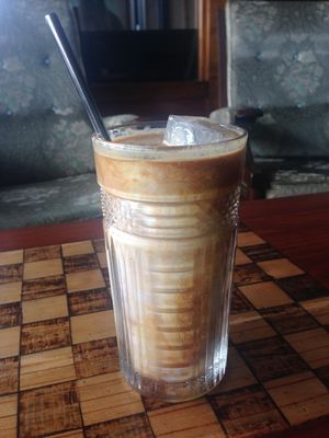 Iced coffee at Portershed in Christchurch