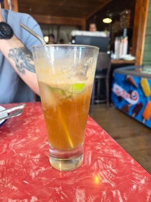 Homemade ginger beer with lime and kefir at Portershed in Christchurch