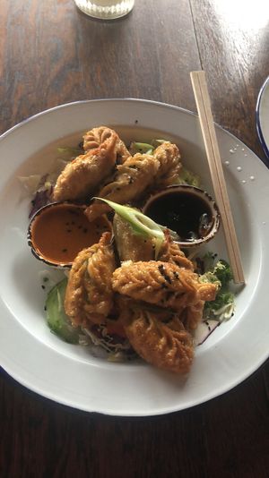 Curried dumplings!   at Portershed in Christchurch