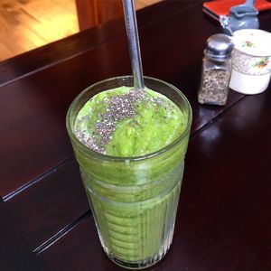 Green smoothie at Portershed in Christchurch