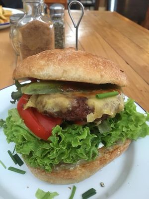 The quarter pounder burger  at Portershed in Christchurch
