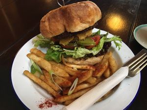 Breakfast Burger at Portershed in Christchurch