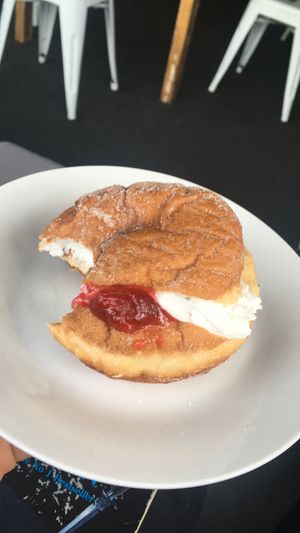 Coconut cream doughnut - so good at Portershed in Christchurch